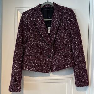 Rag & Bone Purple Blazer with Notched Lapels